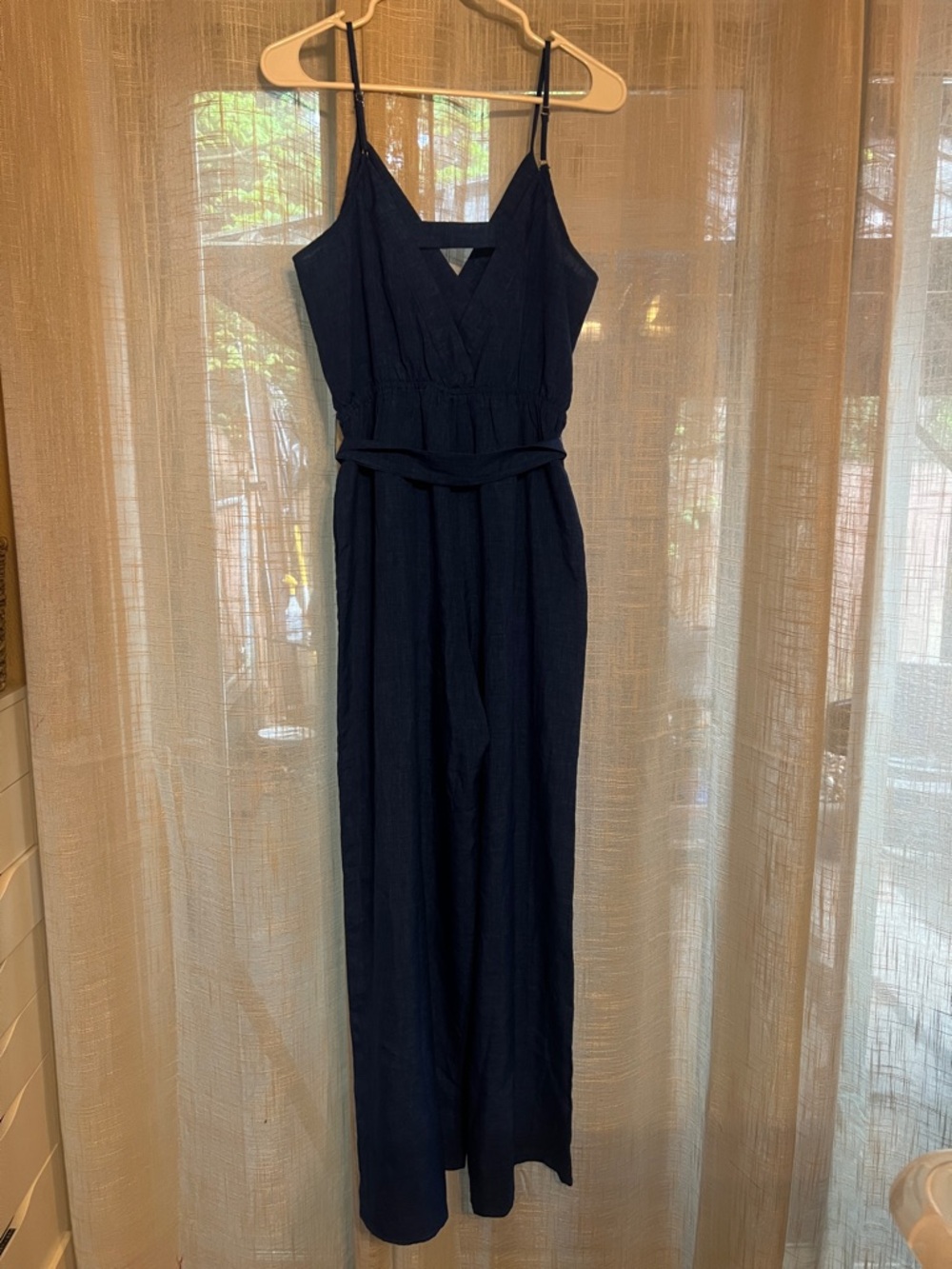 Flying Tomato Navy Blue Sleeveless V-Neck Jumpsuit - Picture 5 of 5